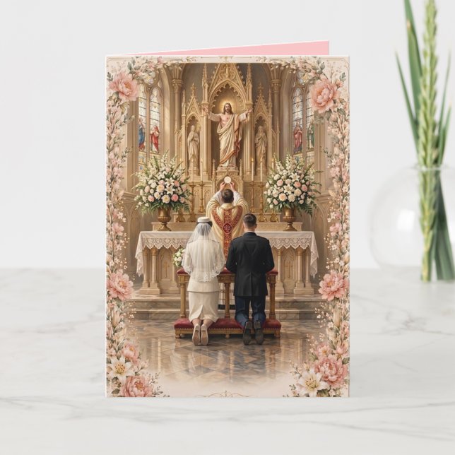 Convite Casamento Católico Militar da Santa Eucaristia (Frente)