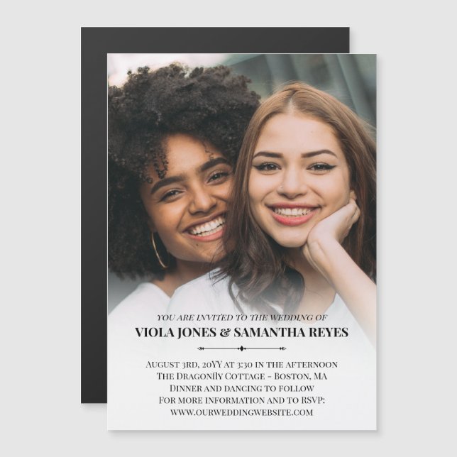 Convite Casamento com fotos simples (Frente/Verso)