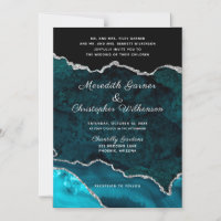 Casamento com Lixo de Prata de Águas de Teal Aqua