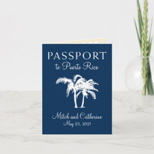 Convite Casamento com Passaporte da Palmeira de San Juan P