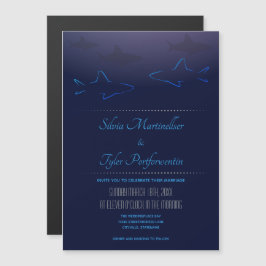 Convite Casamento com Tubarões do Oceano Azul