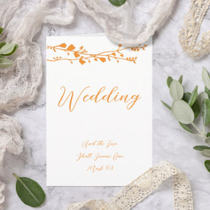 Convite Casamento Cristão Coral Wildflower Dois São Melhor