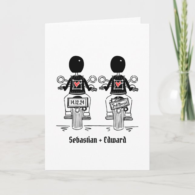 Convite Casamento da Noite da Motocicleta Personalizada de (Frente)