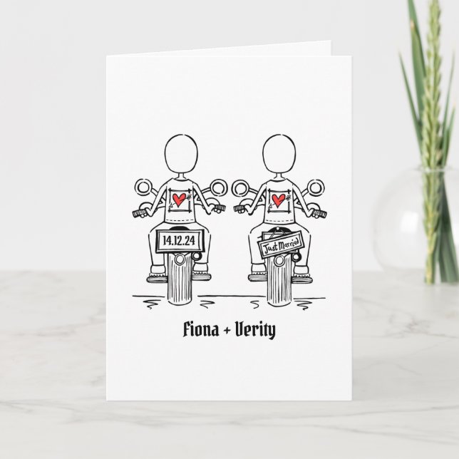 Convite Casamento da Noite de Motocicleta Personalizada de (Frente)