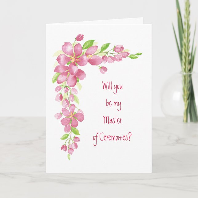 Convite Casamento de Cerejeira Vintage Cerimônias Principa (Frente)