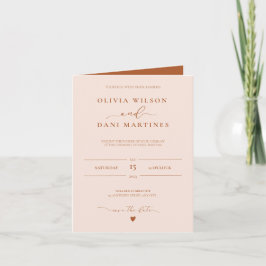 Convite Casamento de Cores de Outono Elegante