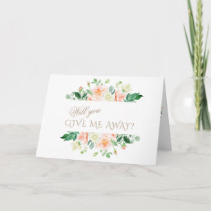 Convite Casamento de Flores Brancas com Blush Rosa Elegant