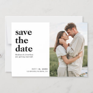Convite Casamento de Foto Clássico Simples Salve A Data
