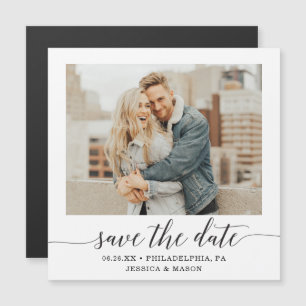 Convite Casamento De Foto De Elegância Mínima Salve A Da