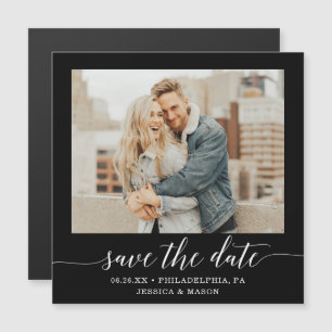 Convite Casamento De Foto De Elegância Mínima Salve A Ma