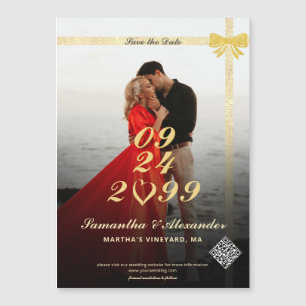Convite Casamento de Foto do Coração Simples Moderno Salve