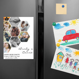 Convite Casamento de Foto do Elegante Honeycomb Salve a Da