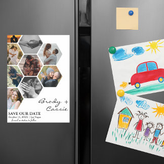 Convite Casamento de Foto do Elegante Honeycomb Salve a Da