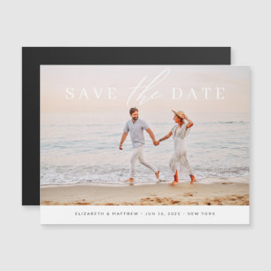 Convite Casamento de Foto Minimalista Simples Chic Salve A