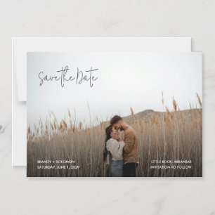 Convite Casamento de Foto Moderna e Elegante Salvar a Data