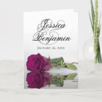 Casamento de Fotos Romântica Elegante Rosa Magenta