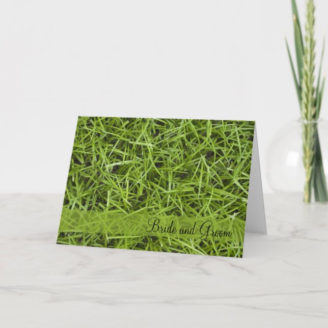 Convite Casamento de Grass Verde (Frente)
