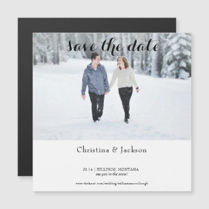 Convite Casamento de Inverno Foto Save the Date