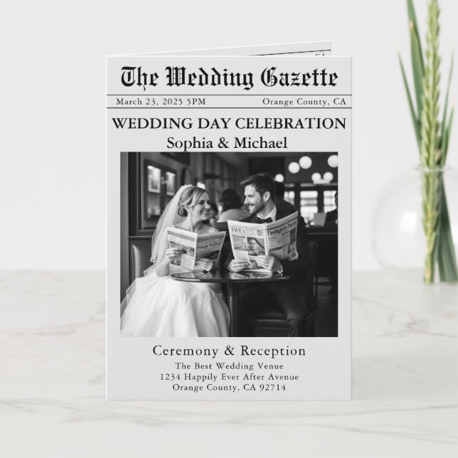 Convite Casamento de jornal (Frente)