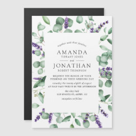 Convite Casamento de Lavanda Eucalyptus Greenery