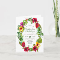 Casamento de Luau Radiant Tropical Floral Wreath