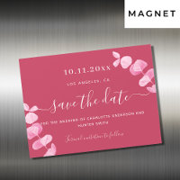 Casamento de magenta eucalipto salvar o ímã de dat