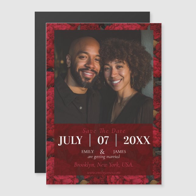 Convite Casamento de montanha com tema de cravo personaliz (Frente/Verso)