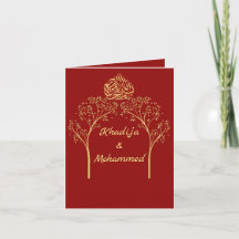 Casamento de muçulmanos vermelhos, elegante e flor