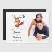 Casamento de Natal Vintage Retro Salve a Data