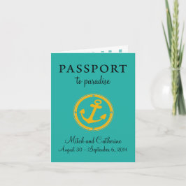 Convite Casamento de Passaporte de Cruzeiro de Caribe Ocid