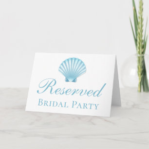Convite Casamento de praia azul de Seashell Náutico Reserv