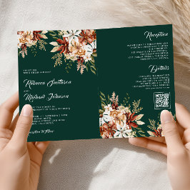 Convite Casamento de Terracota Floral Flor Silvestre Esmer