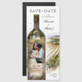 Convite Casamento de Vineyard Foto Elegante Salve a Data