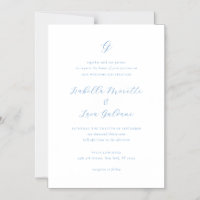 Casamento Elegante Chic de Azul e Branco à Beira-M