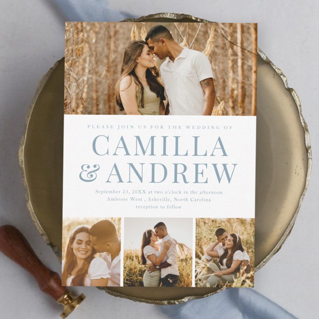 Convite Casamento Elegante de Foto Moderno 4 (Criador carregado)