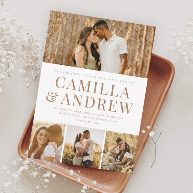 Convite Casamento Elegante de Foto Moderno 4 (Criador carregado)