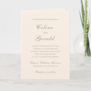Convite Casamento elegante do código QR neutro Classic San