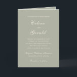 Convite Casamento Elegante do Código QR Verde Clássico Mut<br><div class="desc">Convites clássicos de casamento,  com design simples e eterno,  com roteiro elegante e fontes serif tradicionais.</div>