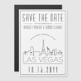 Convite Casamento em Vegas | Silhueta Estilizada de Notifi