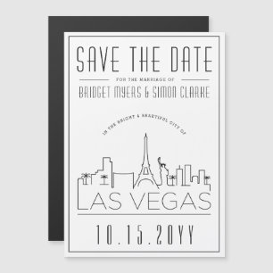Convite Casamento em Vegas   Silhueta Estilizada de Notifi