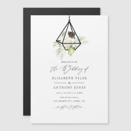 Convite Casamento Floral Geométrico Boho Terrário