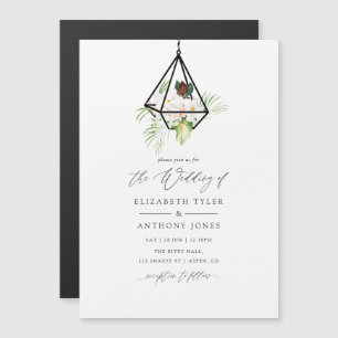 Convite Casamento Floral Geométrico Boho Terrário