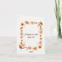 Casamento floral outonal em aquarela elegante