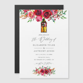 Convite Casamento Floral Rustic Burgundy Red Watercolor