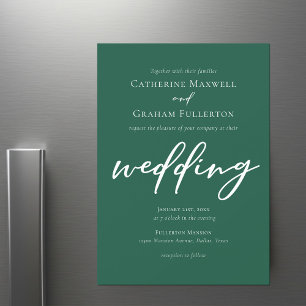 Convite Casamento Floresta Branca Esmeralda Verde