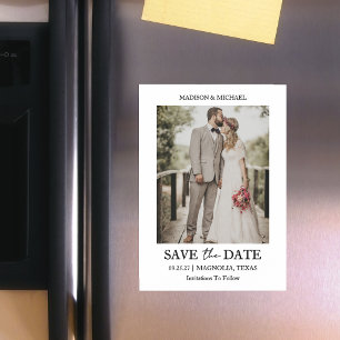 Convite Casamento Foto Moderno Save The Date