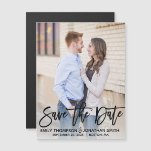 Convite Casamento Fotográfico moderno Salva os Magnetos d