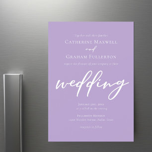 Convite Casamento Lilac Purple White