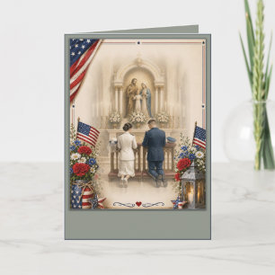 Convite Casamento Militar Católico Americano Personalizado