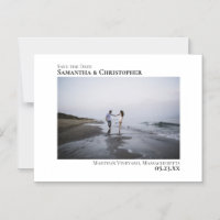 Casamento minimalista Salvar a data Foto horizonta